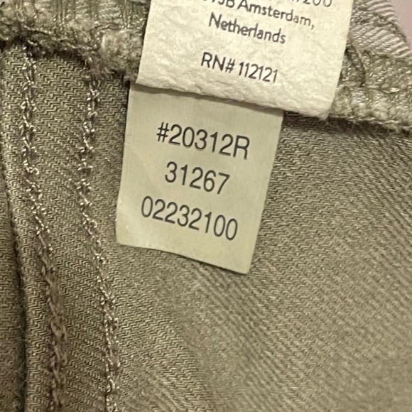 Spanx Twill Cropped Wide Leg Jeans Olive Green Women’s Size XL - Picture 8 of 10